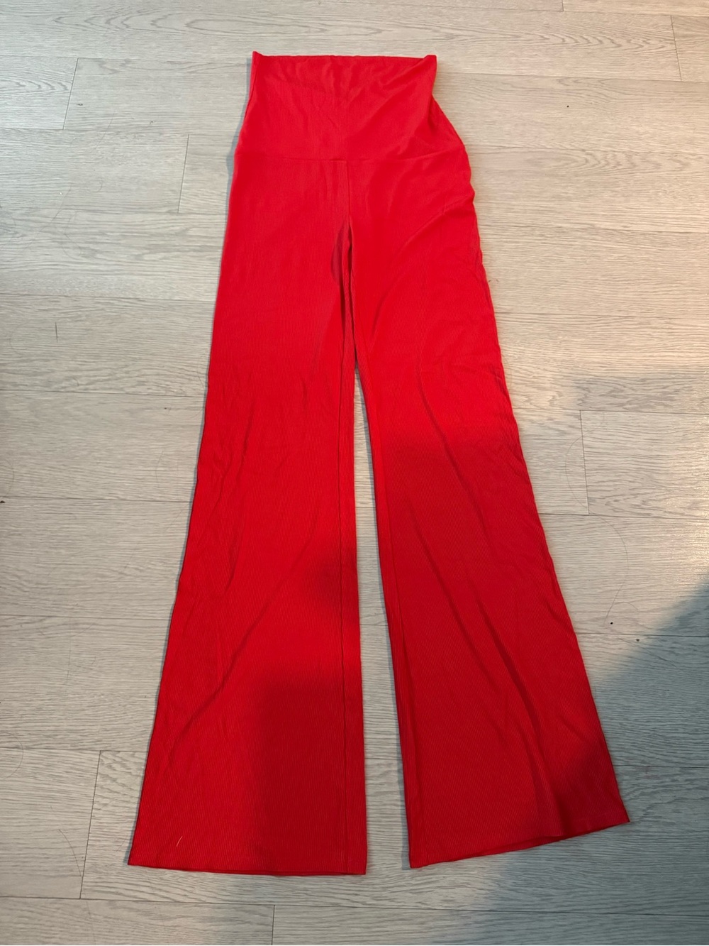 Skims Women's Cotton Jersey Foldover Lounge Pants Brick Red Medium